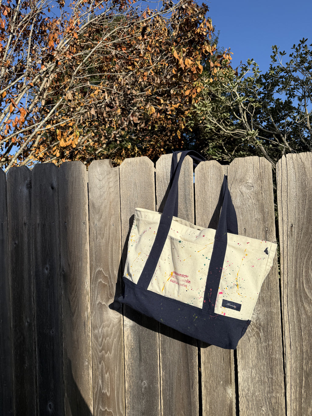 Autumn 24 Workshop Tote (Navy and Cream)